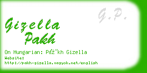 gizella pakh business card